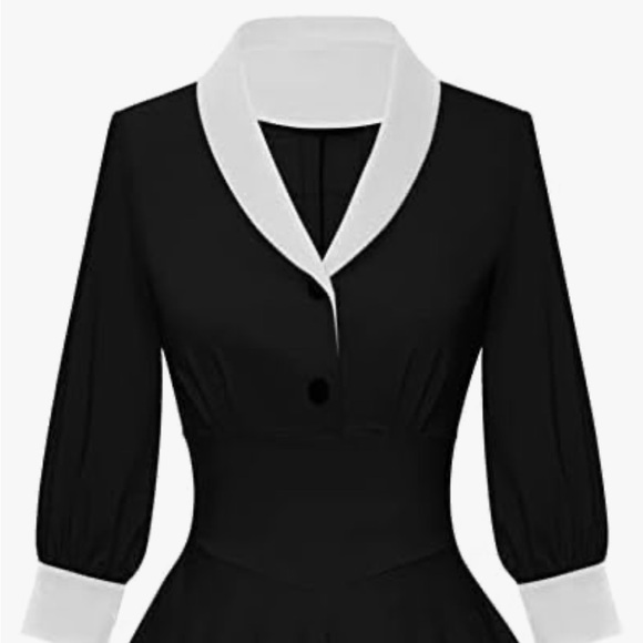 Gown Town Vintage Style faux wrap swing dress 1950’s size large New in package - Picture 10 of 11